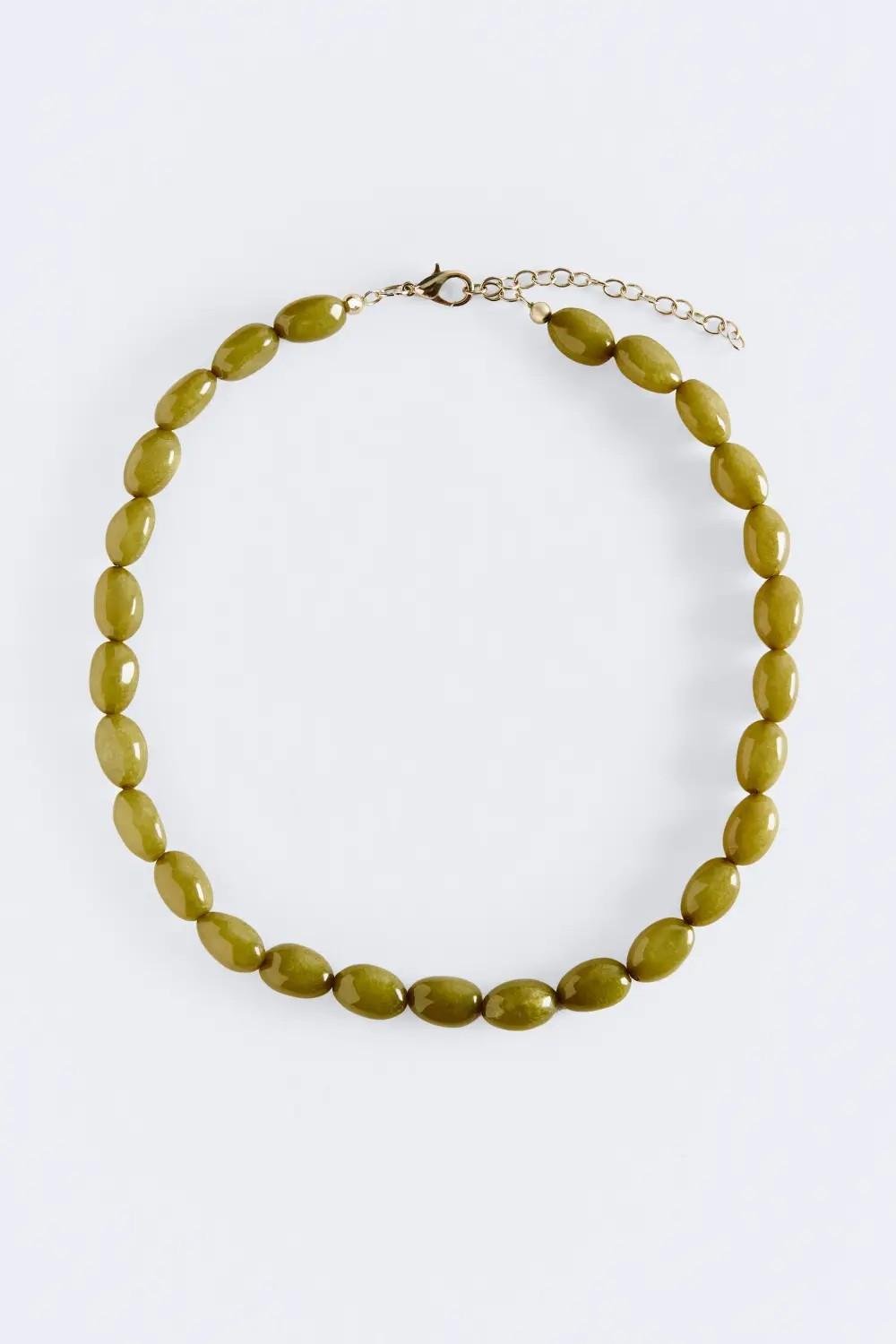 Gargantilla resina verde Stones