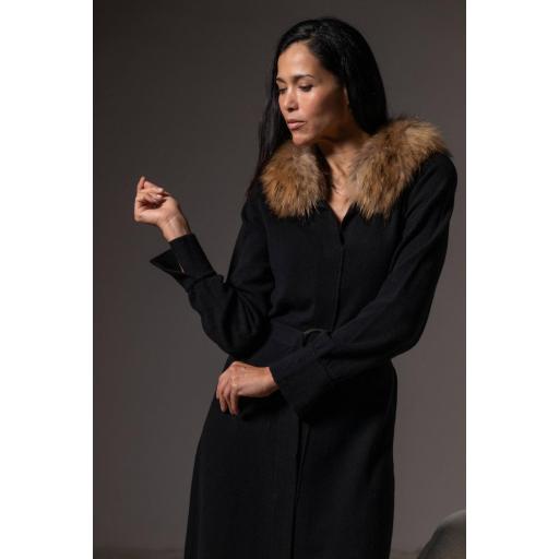 Vestido camisero cashmere ébano [3]