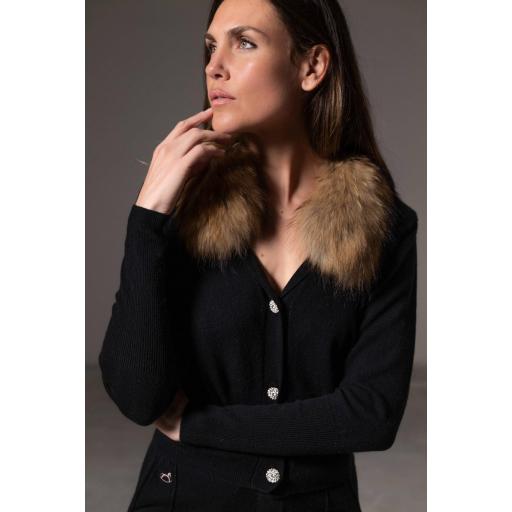 Cardigan joya cashmere ébano [1]