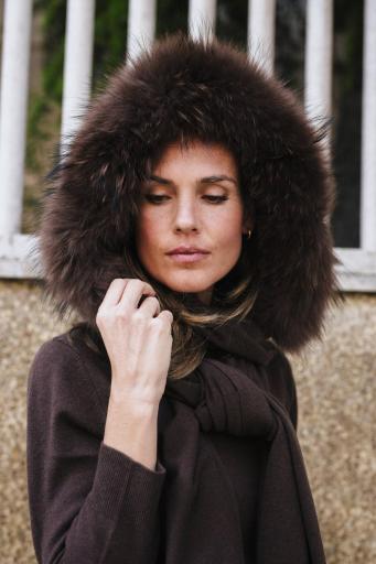 Pashmina capucha cashmere new mocca 
