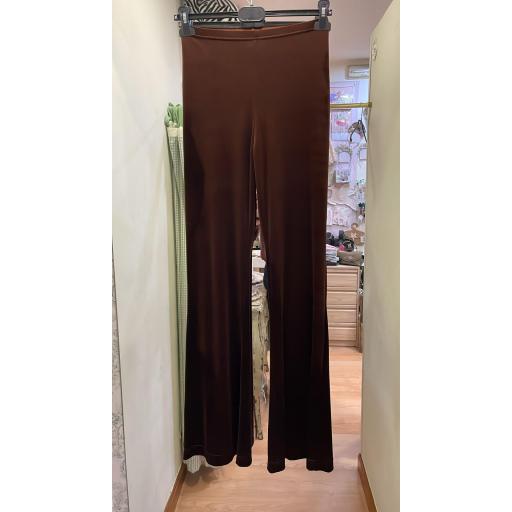 Pantalón terciopelo campana marrón [0]