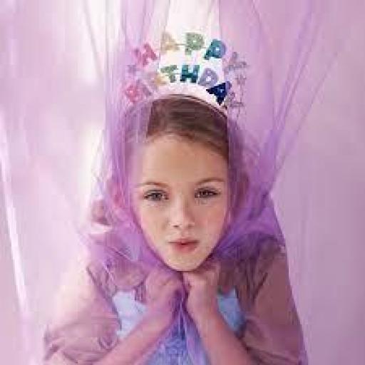 Diadema con purpurina de feliz cumpleaños