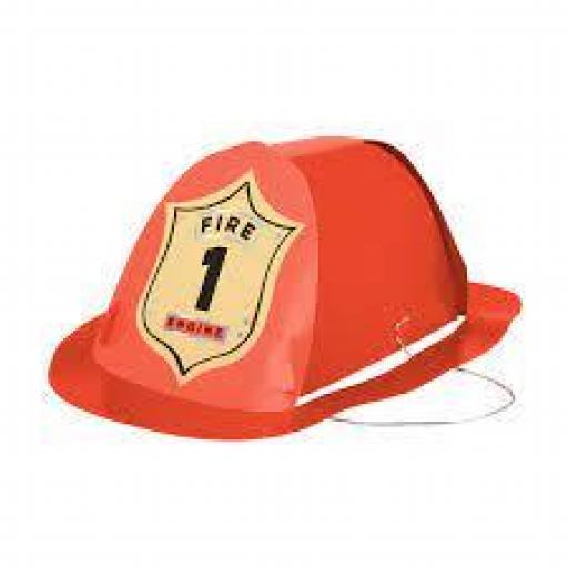 Disfraz sombreros de bombero (x 8)