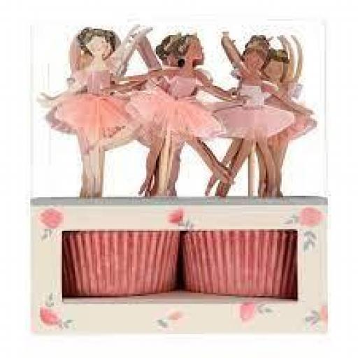  Cupcake Kit bailarinas  (x 24 toppers)