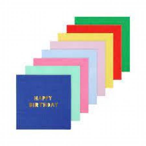 Servilleta de papel Feliz Cumpleaños Azul