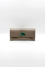 Cartera Mini Trenzado Plomo - Ágata Verde