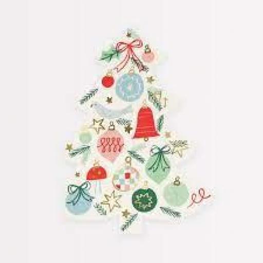 Servilletas con forma de árbol de Navidad