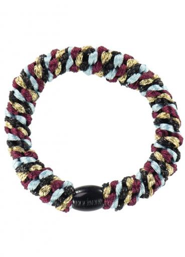 Goma de pelo azul y burdeos [0]