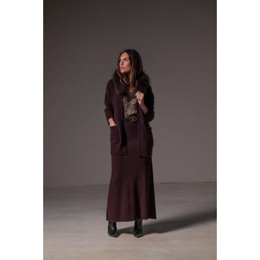 Falda larga jogger cashmere grape [0]