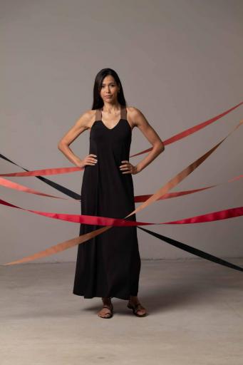 Vestido Juliette negro-bronce [3]