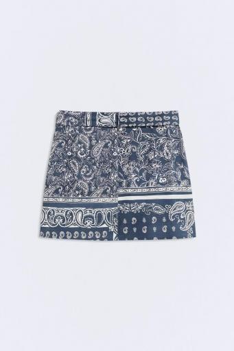 Falda estampada paisley azul marino Cassis [1]