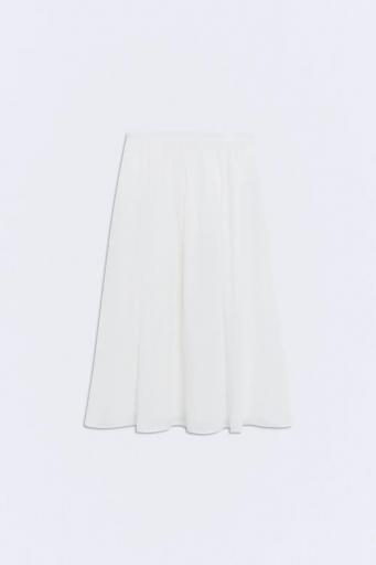 Falda midi blanca Creta [0]
