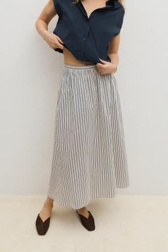 Falda larga rayas azul marino Riveiera [3]