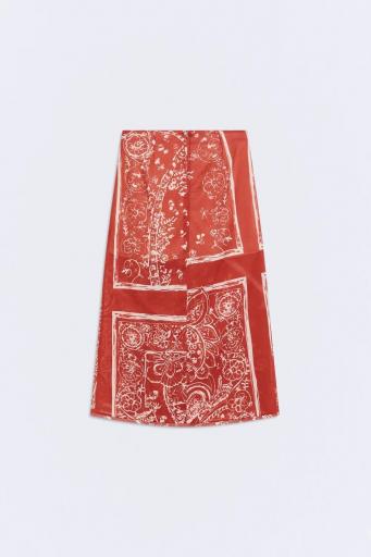 Falda pareo estampado paisley burdeos Volterra [1]