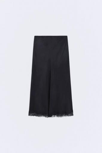 Falda lencera midi negra Yvette [1]