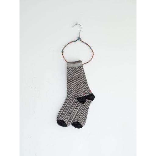 Calcetines zigzag negro