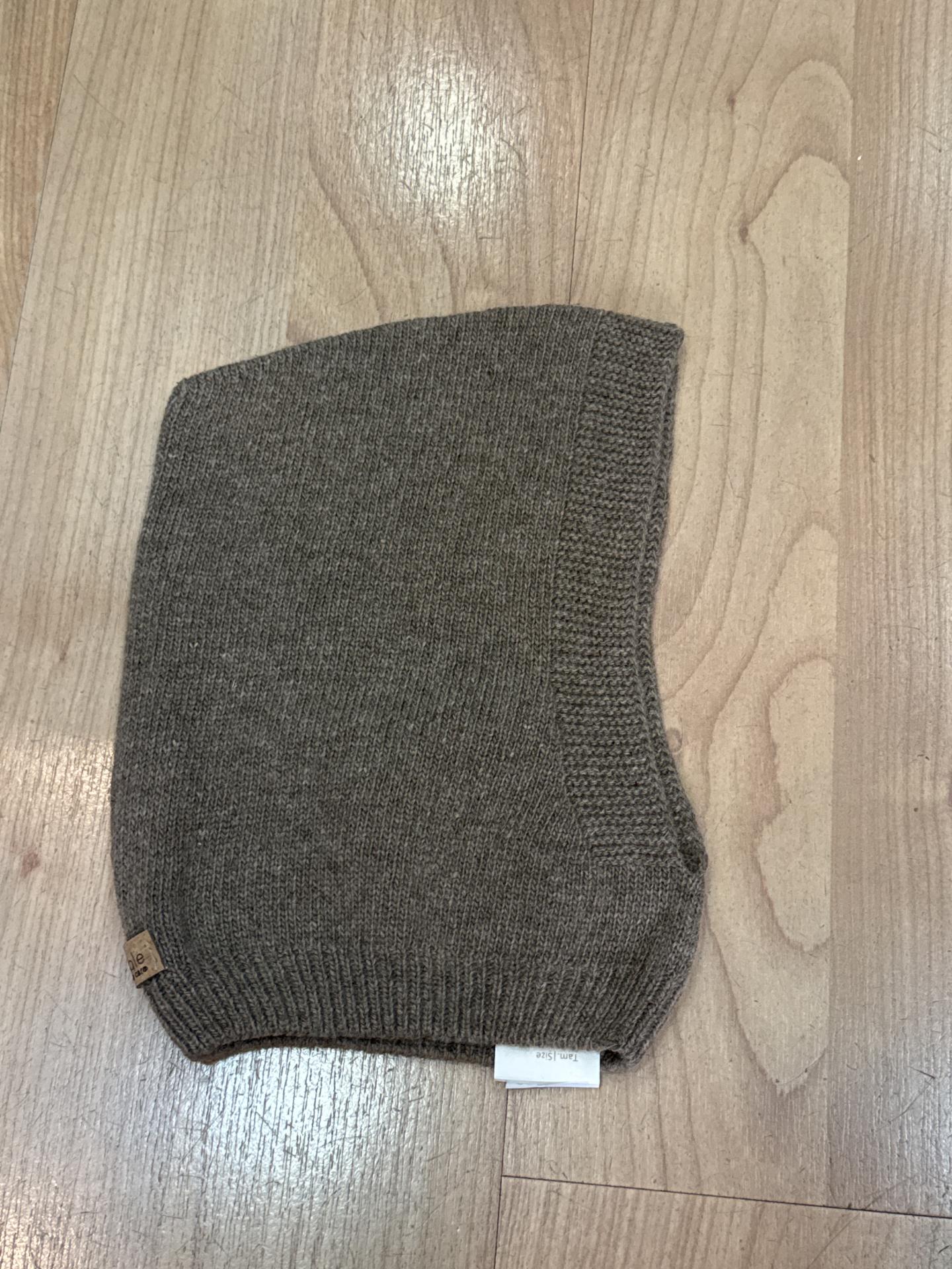 Pasamontañas (balaclava) tejido en lana merino marrón