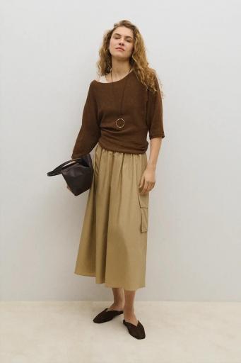 Jersey escote barco marrón tostado Brume [2]