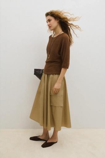 Jersey escote barco marrón tostado Brume [1]