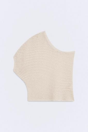 Jersey asimétrico beige Jane