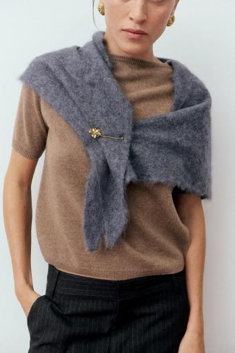 Toquilla lana y cashmere triangular medium grey Matisse [2]