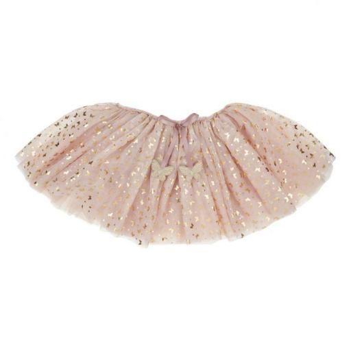 Falda tutú mariposa rosa palo
