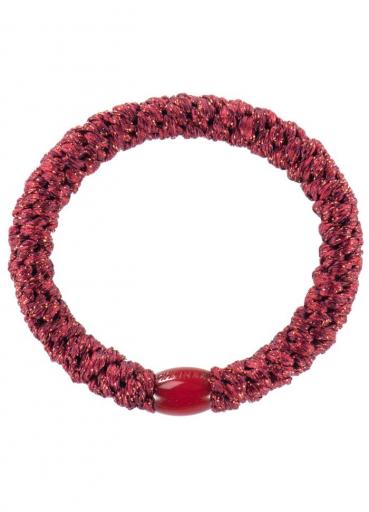 Goma de pelo rojo glitter