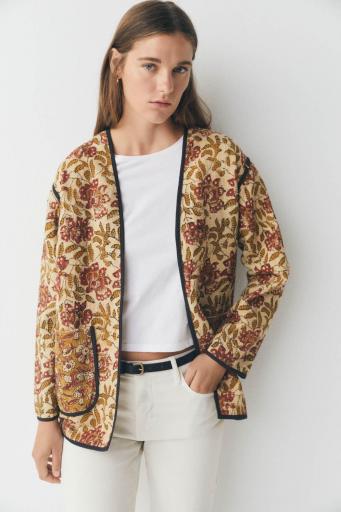 Kimono kilim algodón ocre [0]