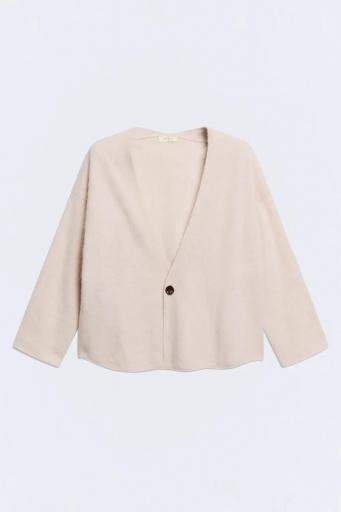 Kimono lana y cashmere botones Makoto avena [1]
