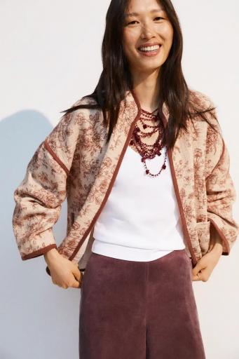 Kimono estampado rosa floral Morris [1]