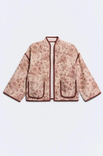 Kimono estampado rosa floral Morris [0]