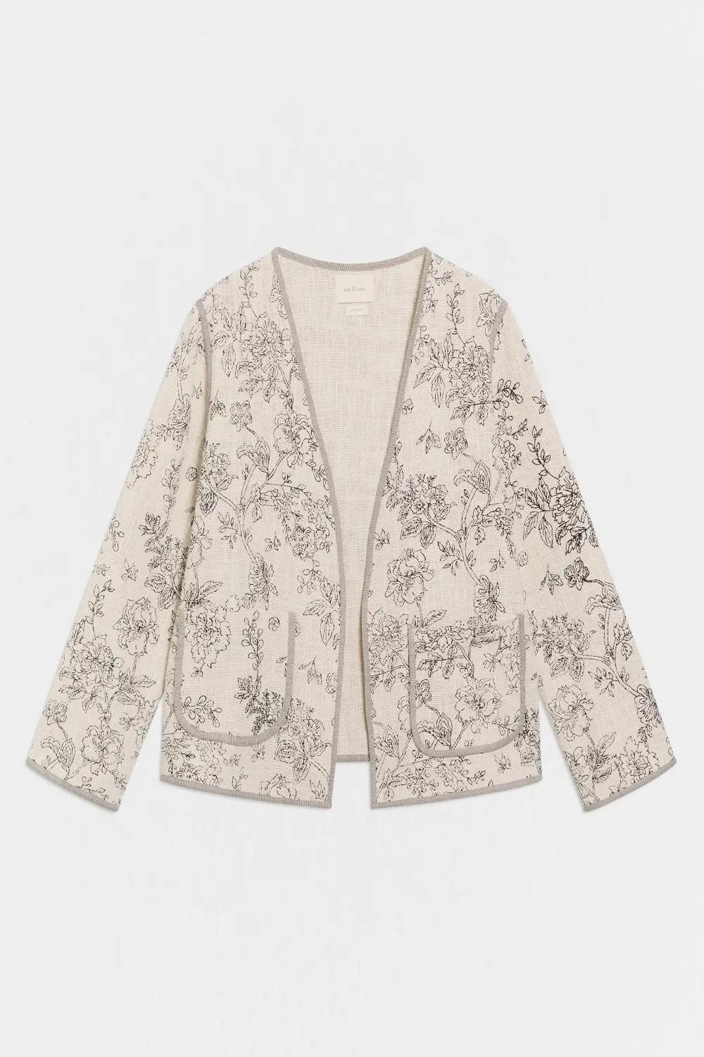 Kimono estampado floral crema Morris