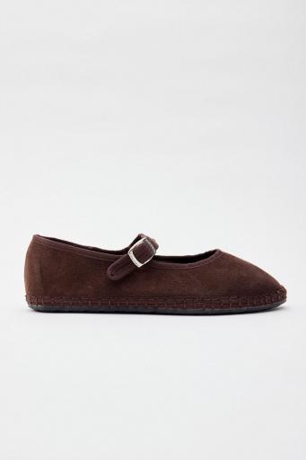 Zapato Mary Jane suede marrón [1]