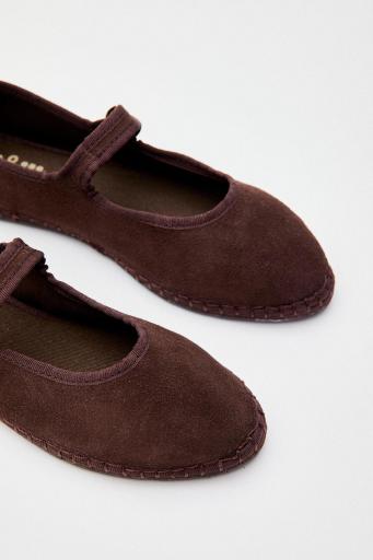 Zapato Mary Jane suede marrón [2]