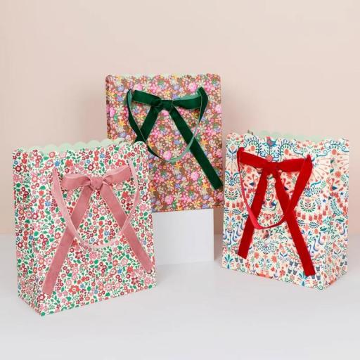Bolsas de regalo navideñas medianas Liberty