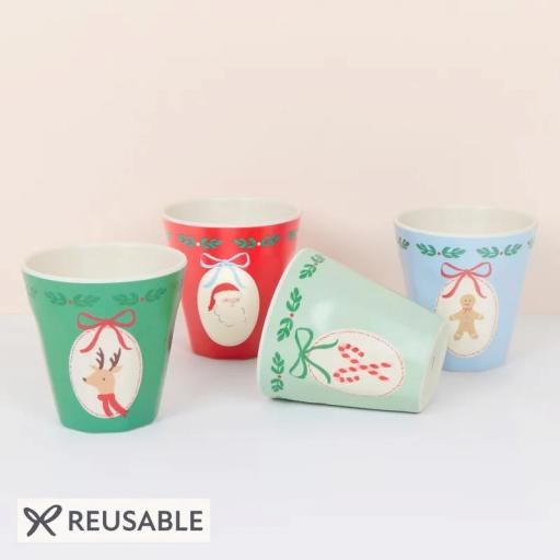 Vasos navideños reutilizables Jolly Christmas [1]