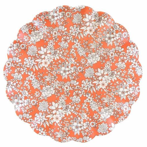 Platos grandes reutilizables de melamina Liberty Garden Party [6]