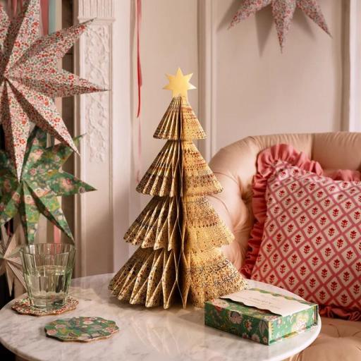 Árboles de Navidad Liberty  papel nido de abeja [4]