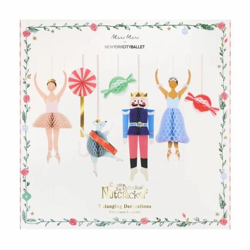 Decoraciones colgantes navideñas del Cascanueces New York City Ballet