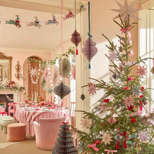 Adornos de estrella Liberty papel para el árbol de Navidad [3]