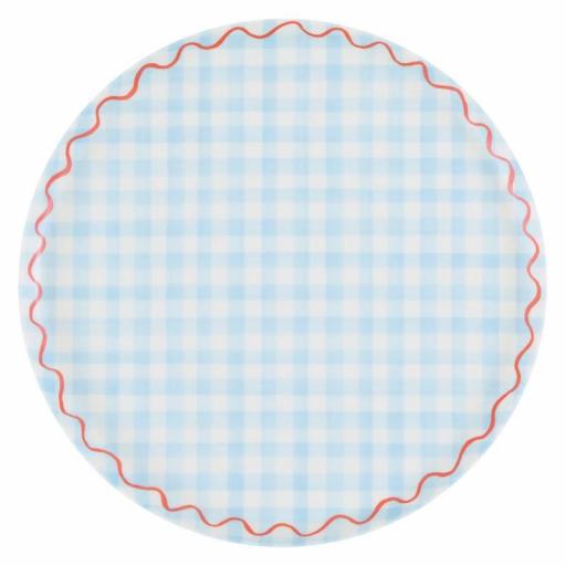 Platos grandes reutilizables vichy [2]