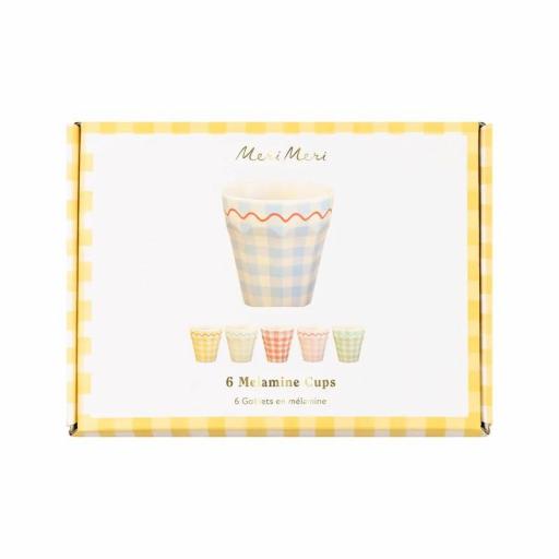 Vasos reutilizables melamina vichy