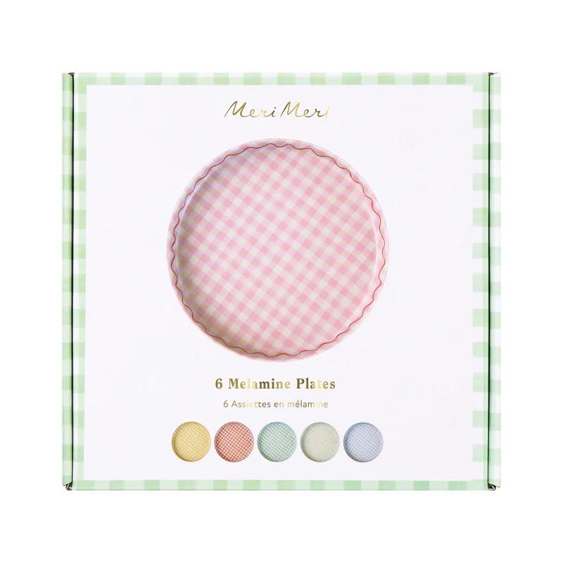 Platos pequeños reutilizables melanima vichy