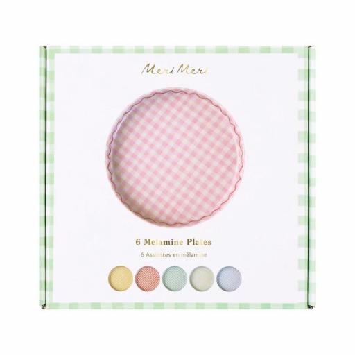 Platos pequeños reutilizables melanima vichy
