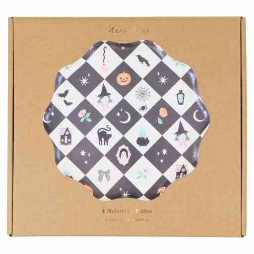 Pack de platos grandes melamina Halloween Patchwork (x4) [0]