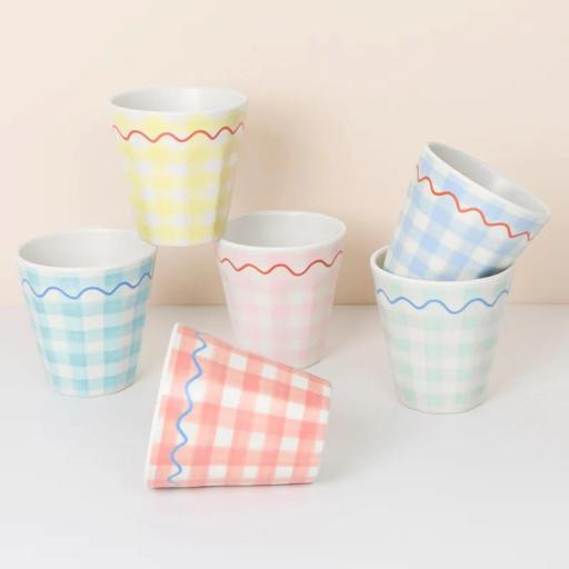 Vasos reutilizables melamina vichy [1]