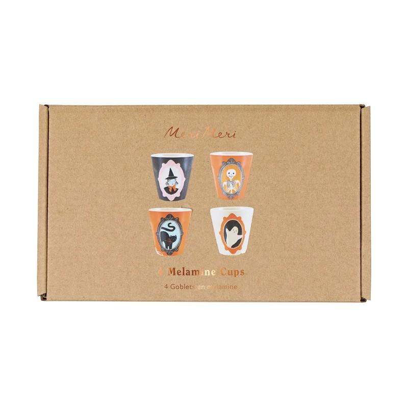 Pack de Vasos de melamina de Halloween (x4)