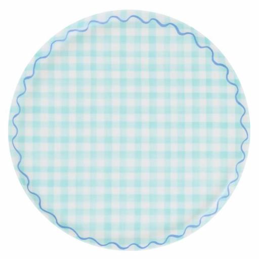 Platos grandes reutilizables vichy [6]