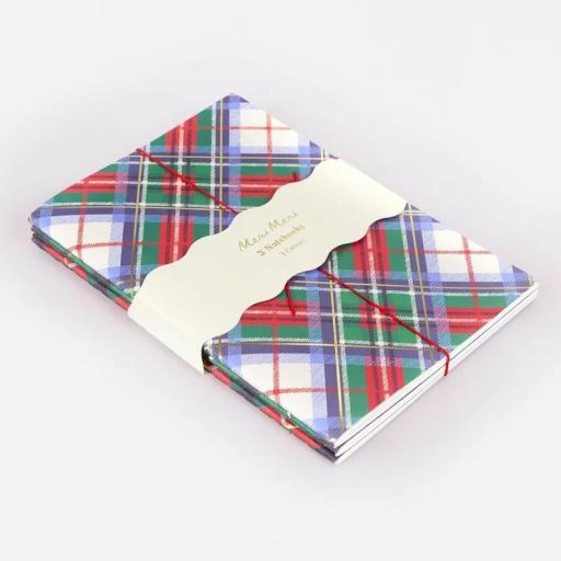 Set de cuadernos tapa blanda de tartán escocés