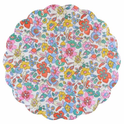 Platos grandes reutilizables de melamina Liberty Garden Party [1]